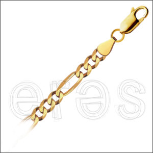 Bracelet figaro 21 cm (poignet large), largeur 4.5 mm.