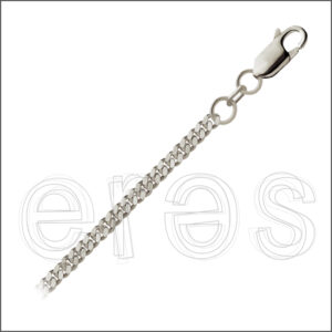 Chaînette gourmette 40 cm (court), largeur 2.1 mm.