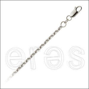 Chaînette forçat limée 40 cm (court), largeur 2.2 mm.