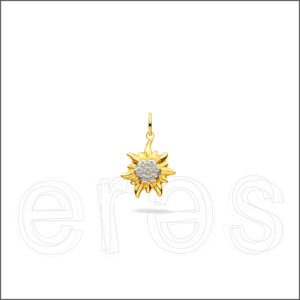 Pendentif or jaune et gris