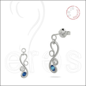 Boucles d'oreilles or gris