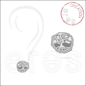 Boucles d'oreilles or gris