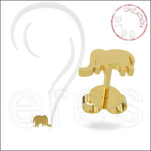 Boucles d'oreilles enfants or jaune